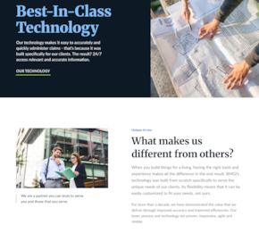 Benefits Management Group Inc., Modern Web Framework