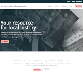 Piatt County Historical & Genealogical Society, Modern Web Framework
