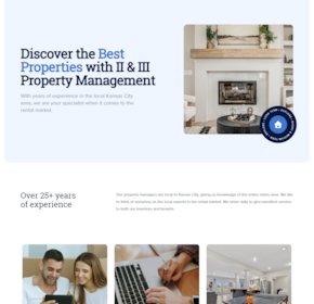 II & III Property Management, Modern Website Redesign and Database